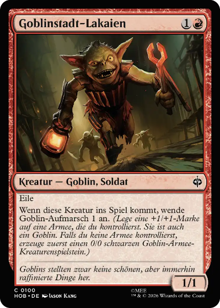 Sammelkarten MTG Goblinstadt-Lakaien HOB #100 Foil (DEU) 