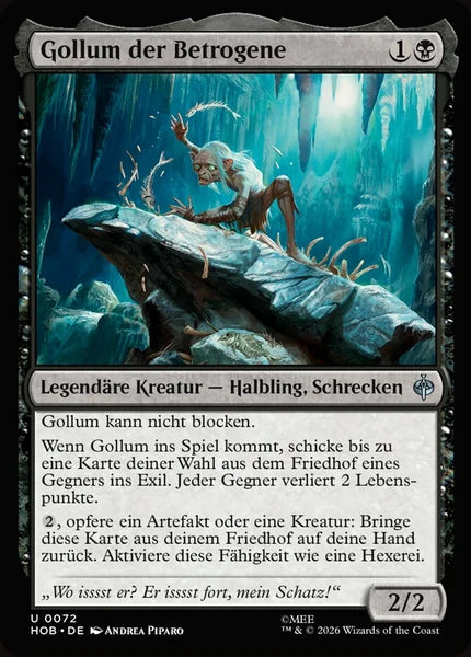 Sammelkarten MTG Gollum der Betrogene HOB #72 (DEU)