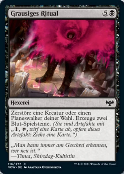 Sammelkarten MTG Grausiges Ritual VOW #116 (DEU)