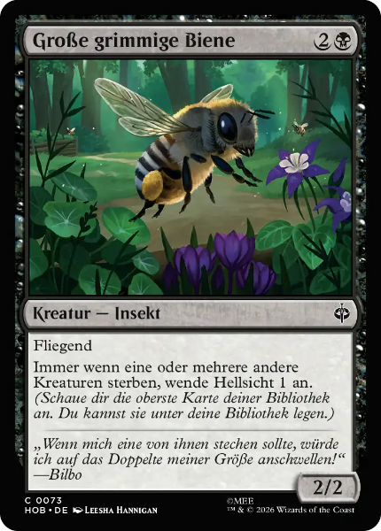 Sammelkarten MTG Große grimmige Biene HOB #73 Foil (DEU)