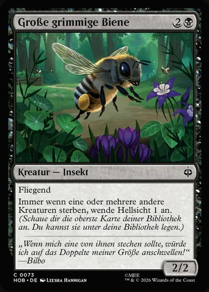 Sammelkarten MTG Große grimmige Biene HOB #73 (DEU)