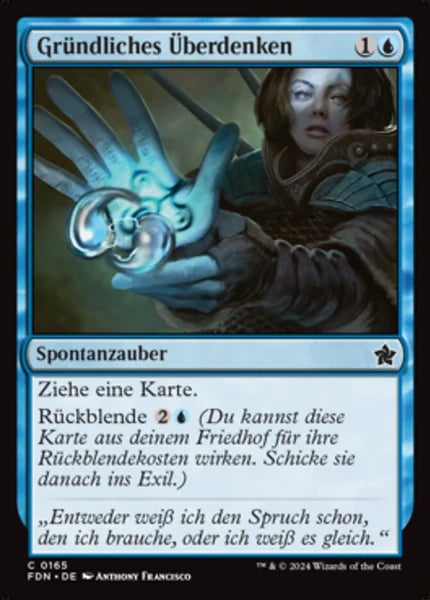Sammelkarten MTG Gründliches Überdenken FDN #165 (DEU)