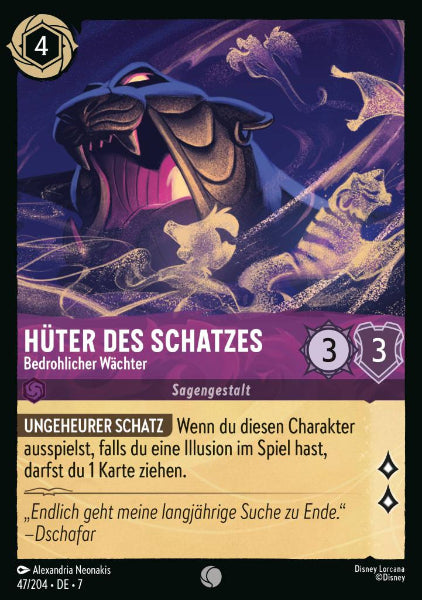 Sammelkarten Lorcana Hter des Schatzes 47/204 HOLO