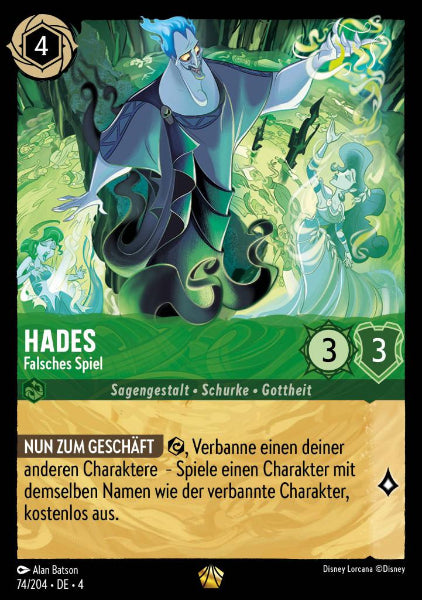 Sammelkarten Lorcana Hades - Falsches Spiel 74/204
