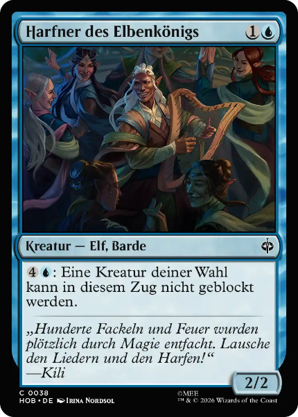 Sammelkarten MTG Harfner des Elbenkönigs HOB #38 Foil (DEU)