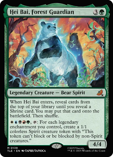 Sammelkarten MTG Hei Bai, Forest Guardian TLE #205 Foil 