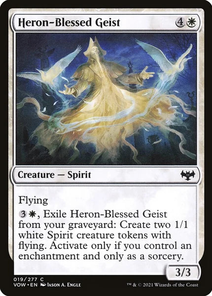 Sammelkarten MTG Heron-Blessed Geist VOW #19 (ENG)