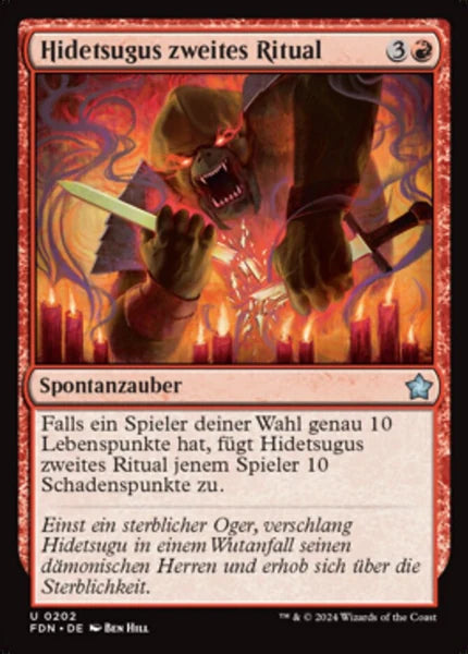 Sammelkarten MTG Hidetsugus zweites Ritual FDN #202 (DEU)