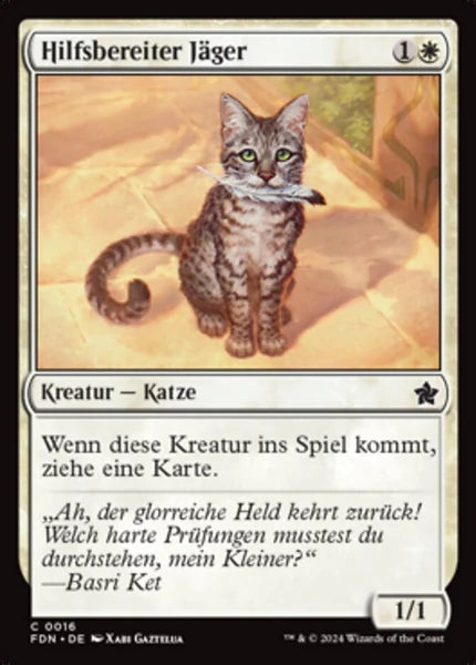 Sammelkarten MTG Hilfsbereiter Jäger FDN #16 (DEU)