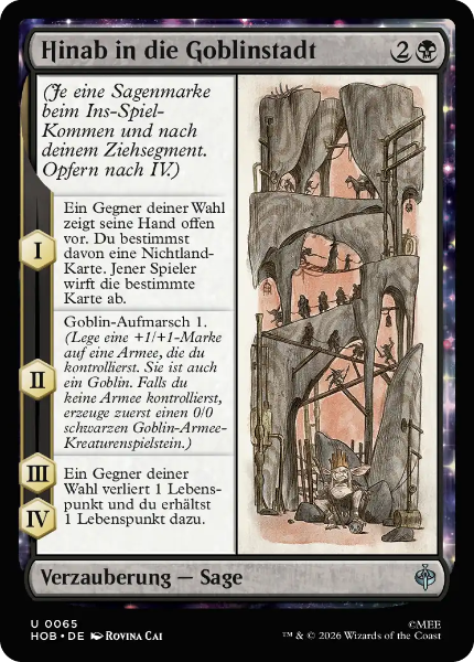 Sammelkarten MTG Hinab in die Goblinstadt HOB #65 (DEU) 