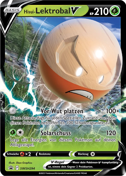 Sammelkarten Pokemon Hisui Lektrobal V SWSH294