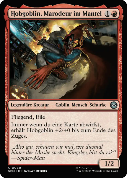 Sammelkarten MTG Hobgoblin, Marodeur im Mantel SPM #80