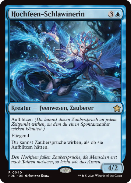 Sammelkarten MTG Hochfeen-Schlawinerin FDN #40