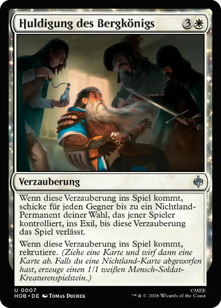 Sammelkarten MTG Huldigung des Bergkönigs HOB #07 Foil (DEU)