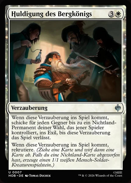Sammelkarten MTG Huldigung des Bergkönigs HOB #7 (DEU)
