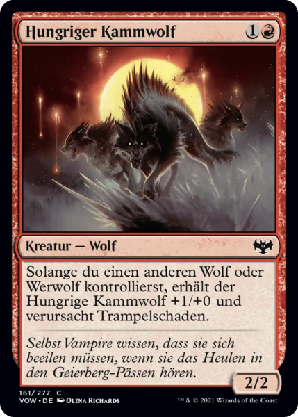 Sammelkarten MTG Hungriger Kammwolf VOW 161