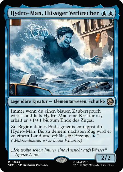 Sammelkarten MTG Hydro-Man, flüssiger Verbrecher SPM #33