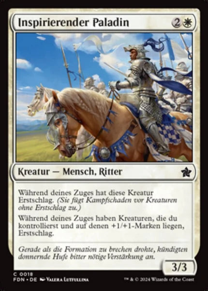 Sammelkarten MTG Inspirierender Paladin FDN #18 (DEU)