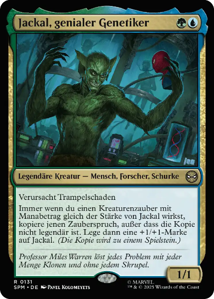 Sammelkarten MTG Jackal, genialer Genetiker SPM #131