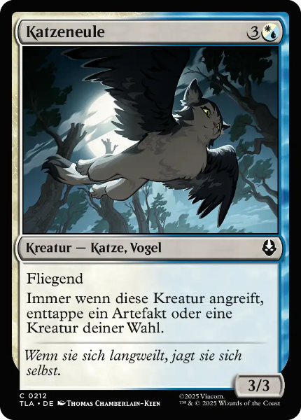 Sammelkarten MTG Katzeneule TLA 212 Foil