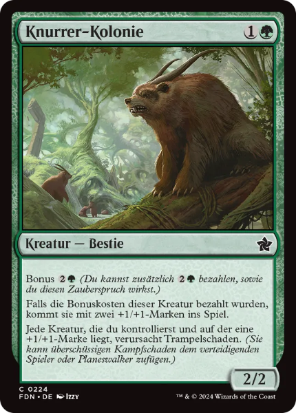 Sammelkarten MTG Knurrer-Kolonie FDN #224 Foil (DEU)