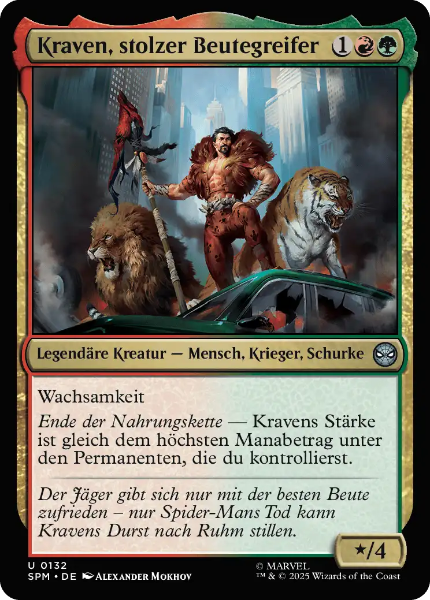 Sammelkarten MTG Kraven, Stolzer Beutegreifer SPM #132