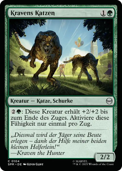 Sammelkarten MTG Kravens Katzen SPM #104
