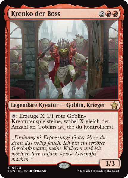 Sammelkarten MTG Krenko der Boss FDN #204