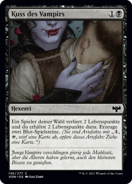 Sammelkarten MTG Kuss des Vampirs VOW 136
