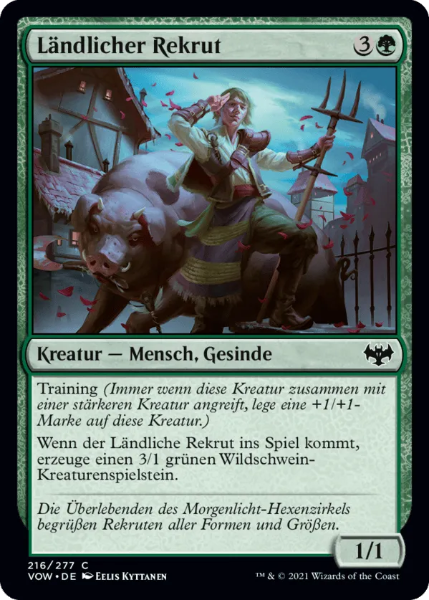 Sammelkarten MTG Ländlicher Rekrut VOW 216