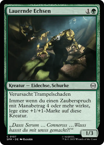 Sammelkarten MTG Lauernde Echsen SPM #107 Foil