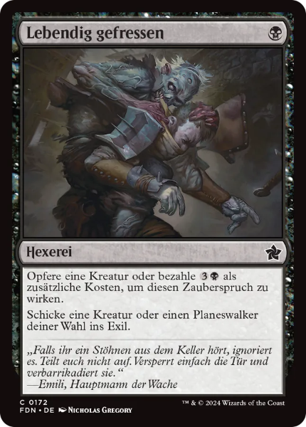 Sammelkarten MTG Lebendig gefressen FDN #172 (DEU)