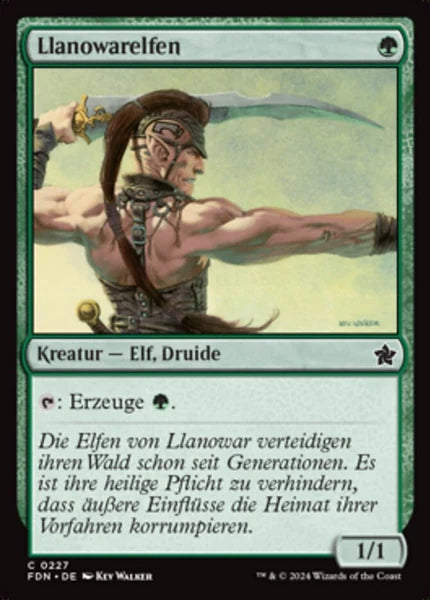 Sammelkarten MTG Llanowarelfen FDN #227 (DEU)