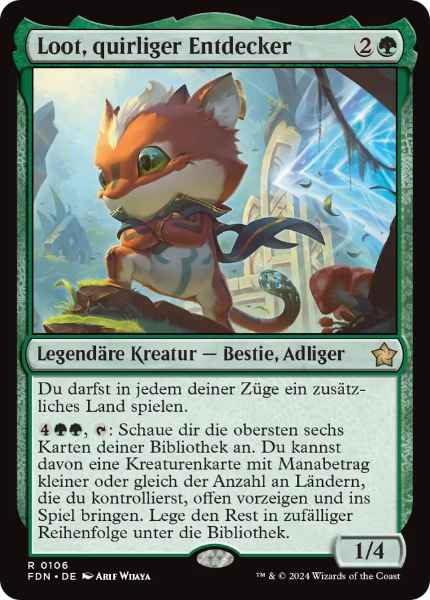 Sammelkarten MTG Loot, quirliger Entdecker FDN #106