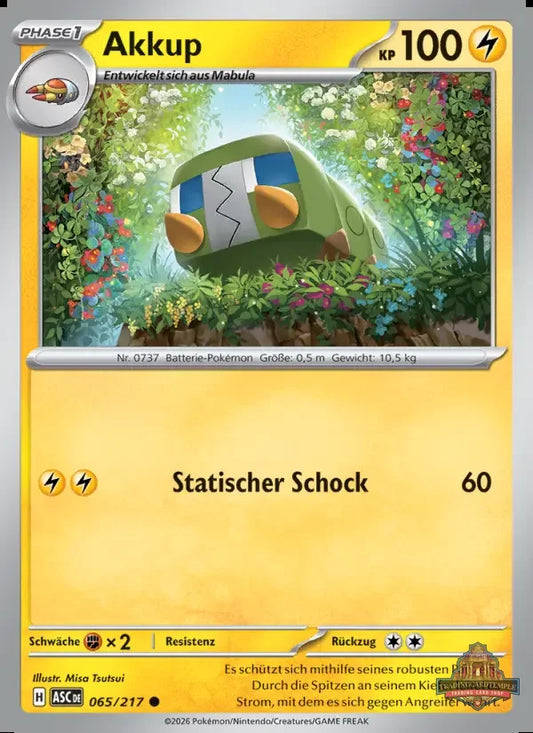 Sammelkarten Pokemon Akkup 065/217 Reverse Holo 