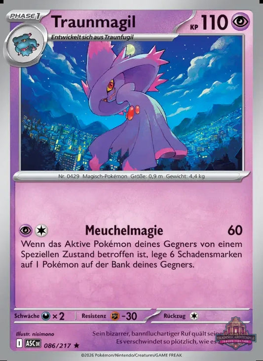 Sammelkarten Pokemon Traunmagil 086/217 Holo