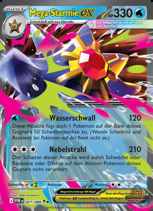 Sammelkarten Pokemon Mega-Starmie ex 021/088