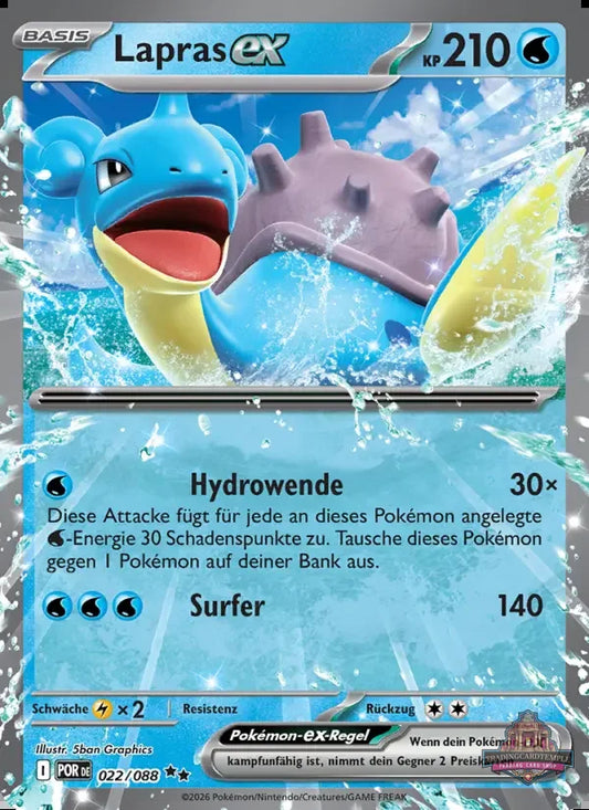 Sammelkarten Pokemon Lapras ex 022/088