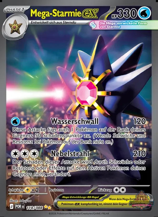 Sammelkarten Pokemon Mega-Starmie ex 118/088