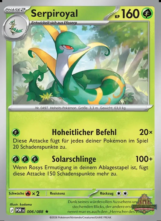 Sammelkarten Pokemon Serpiroyal 006/088 Reverse Holo