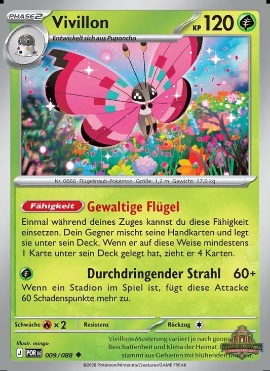 Sammelkarten Pokemon Vivillon 009/088