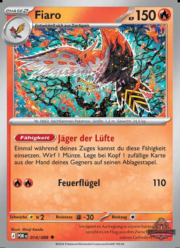 Sammelkarten Pokemon Fiaro 014/088 Reverse Holo
