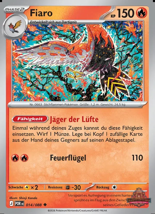 Sammelkarten Pokemon Fiaro 014/088 Reverse Holo