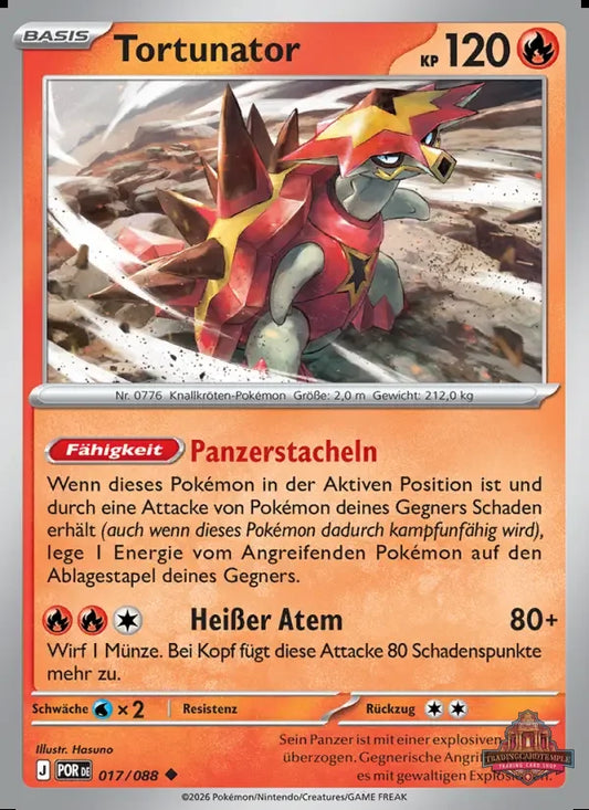 Sammelkarten Pokemon Tortunator 017/088