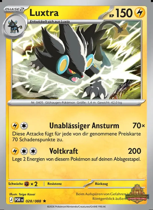 Sammelkarten Pokemon Luxtra 028/088