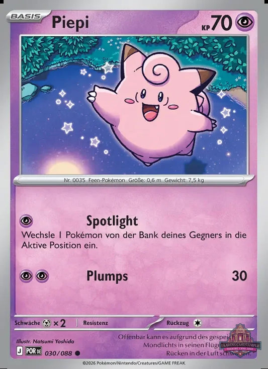 Sammelkarten Pokemon Piepi 030/088 Reverse Holo