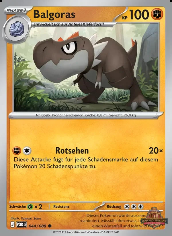 Sammelkarten Pokemon Balgoras 044/088 Reverse Holo