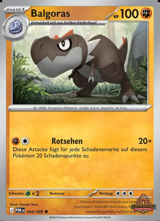 Sammelkarten Pokemon Balgoras 044/088 Reverse Holo