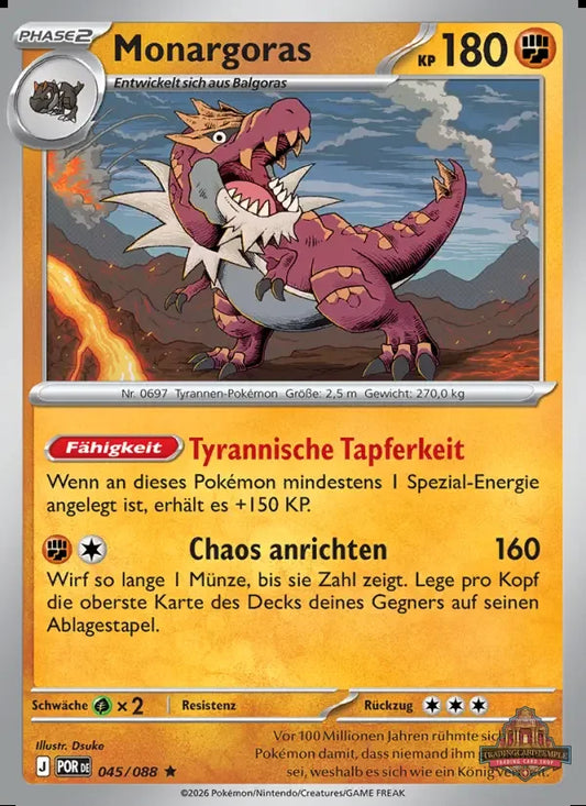 Sammelkarten Pokemon Monargoras 045/088 Reverse Holo