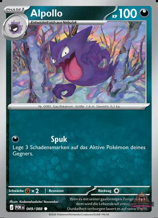 Sammelkarten Pokemon Alpollo 049/088 Reverse Holo